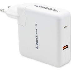 Qoltec Loader Qoltec Charger GAN FAST 108W | 5-20V | 3-4.7A | USB C | White