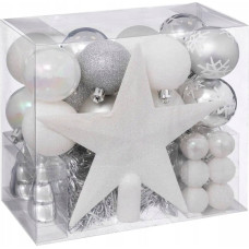 Atmosphera Zestaw ozd&oacute;b świątecznych w r&oacute;żnych kolorach, 44 elementy