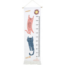 Home Styling Collection Miarka wzrostu na ścianę płócienna z frędzlami, do 160 cm wzrostu, 40 x 140 cm