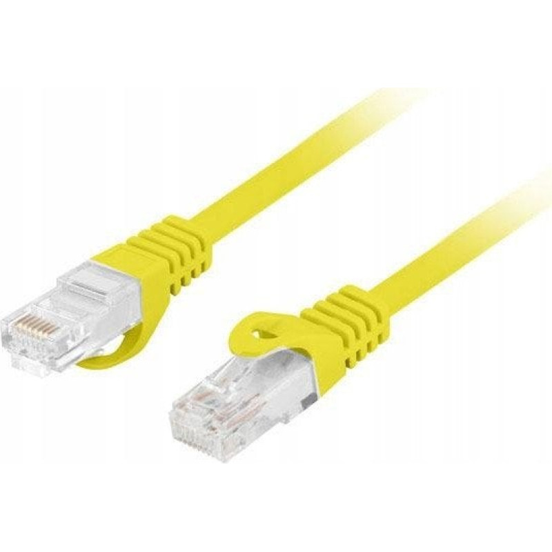 Lanberg Patchcord Lanberg UTP kat.6 0,5m LSZH CU fluke passed żółty