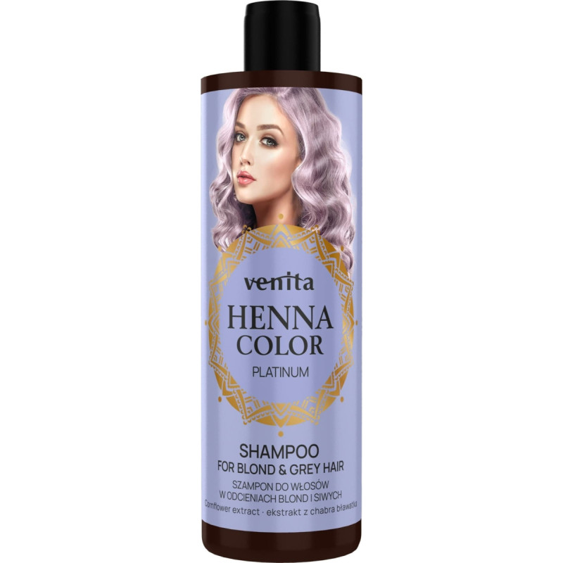 Venita VENITA Henna Color Szampon do włosów w odcieniach blond i siwych - Platinum 300ml