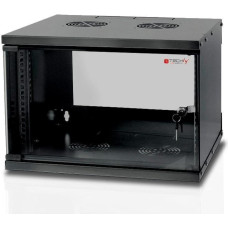 Techly I-CASE EL-1006B32 lentyna 6U Sieninis stovas Juoda