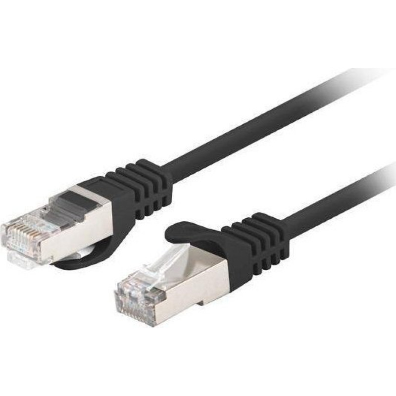 Lanberg PATCHCORD CAT.6 FTP 1M Black FLUKE PASSED LANBERG 10-PACK