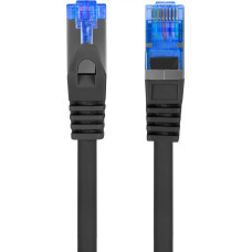 Lanberg Patchcord kat.6a S/FTP LSZH CCA 0.25m czarny fluke