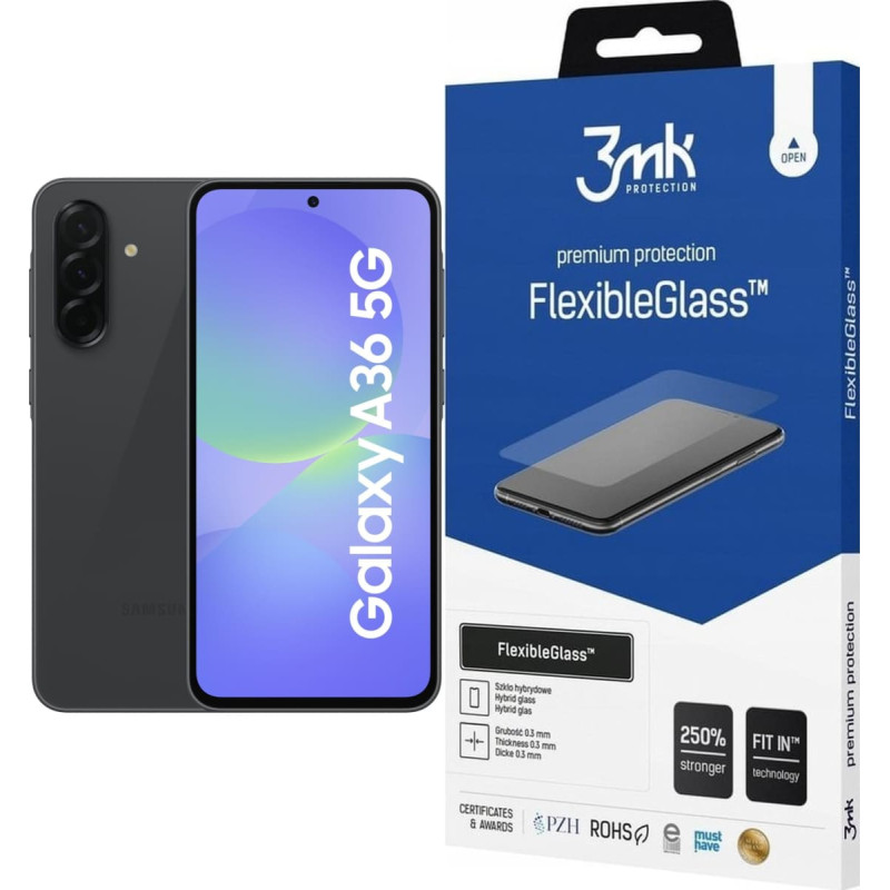 Samsung Smartfon Samsung Galaxy A36 5G 8/256GB Czarny  (SM-A366BZKGEUE) + FlexibleGlass