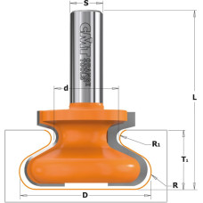 CMT Freza S=8 D=38,1x20,7 R6 HM, CMT