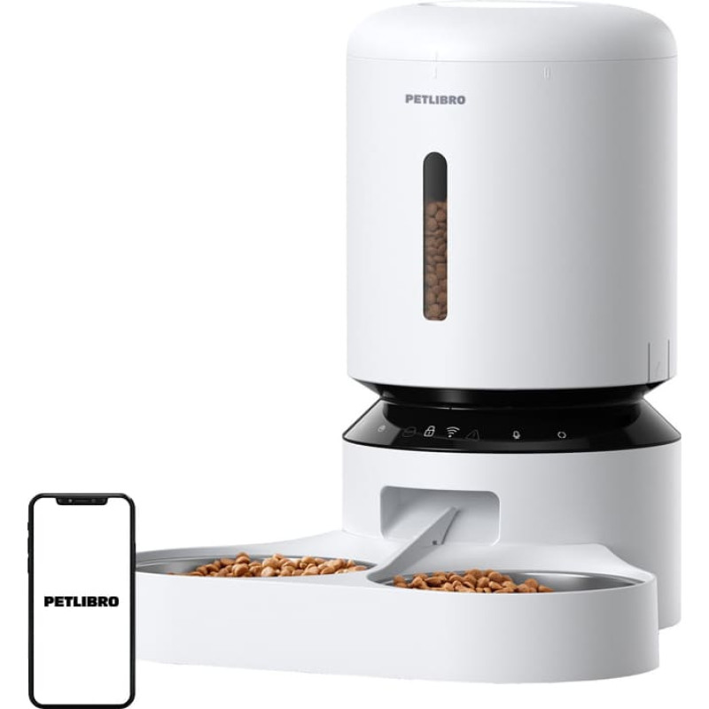 Petlibro Granary food dispenser with double bowl, Wifi, 5L(white)