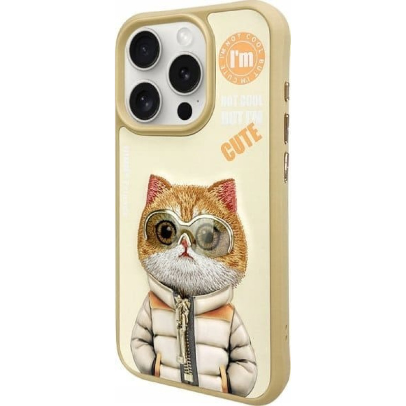 Panzerglass Nimmy case iPhone 15 Pro Max 6.7" khaki Cool&Cute 2.0 Cat