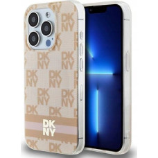 Dkny DKNY DKHMP15LHCPTSP iPhone 15 Pro 6.1" różowy/pink hardcase IML Checkered Mono Pattern & Printed Stripes MagSafe