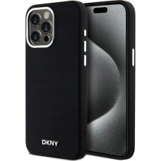 Dkny DKNY Liquid Silicone Small Metal Logo MagSafe - Etui iPhone 15 Pro Max (czarny)