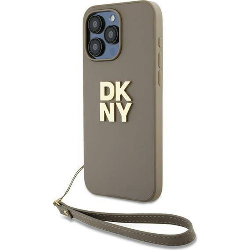 Dkny DKNY Wrist Strap Stock Logo - Etui iPhone 15 Pro (beżowy)