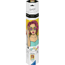 Ravensburger CreArt ART Collection Canvas Edition - Lady in Pink (PopArt), painting