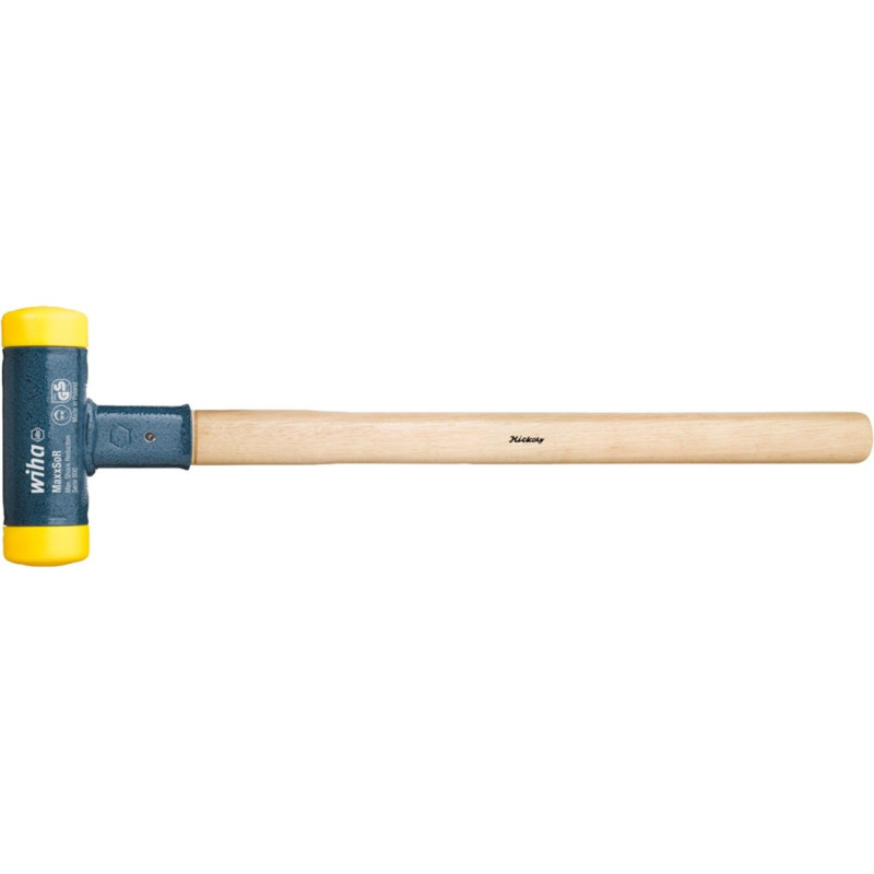 Wiha soft-face hammer, recoil-free, medium-hard, black/wood, O 60mm