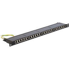 Delock 19 Patchpanel 24P Cat .6 0.5 HE black