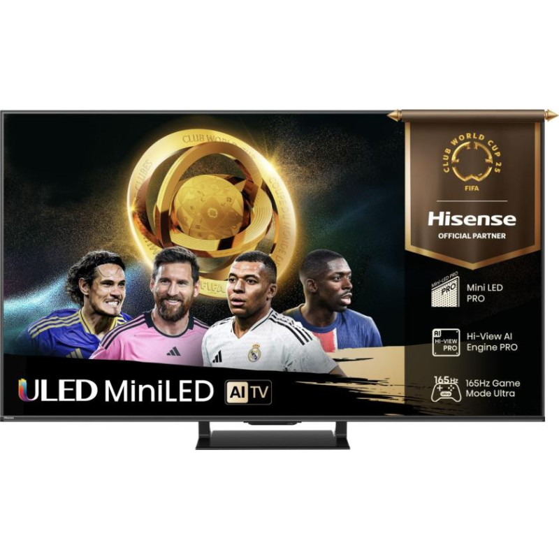 Hisense 55U7Q PRO televizorius 139,7 cm (55") 4K Ultra HD Smart TV &bdquo;Wi-Fi&ldquo; Juoda 500 cd/m&sup2;