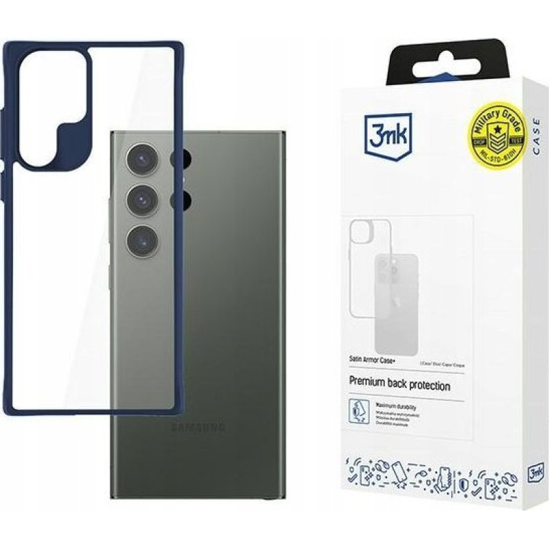 3MK Samsung Galaxy S24 Ultra - 3mk Satin Armor Case+ Blue