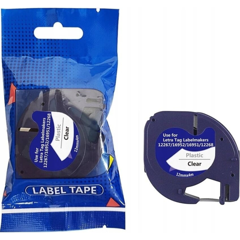 Dymo Taśma DYMO LT 12267 12mm x 4m S0721530 czarny na przezroczystym zamiennik