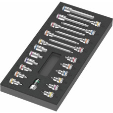 Wera 9723 foam insert Zyklop B 3/8 bit socket set 1, 22 pieces, tool set (black/grey, in foam insert for workshop trolley)