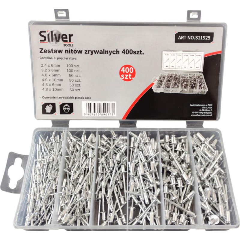 Silver NITY ZRYWALNE 2,4 - 4,8mm  400szt  /SILVER