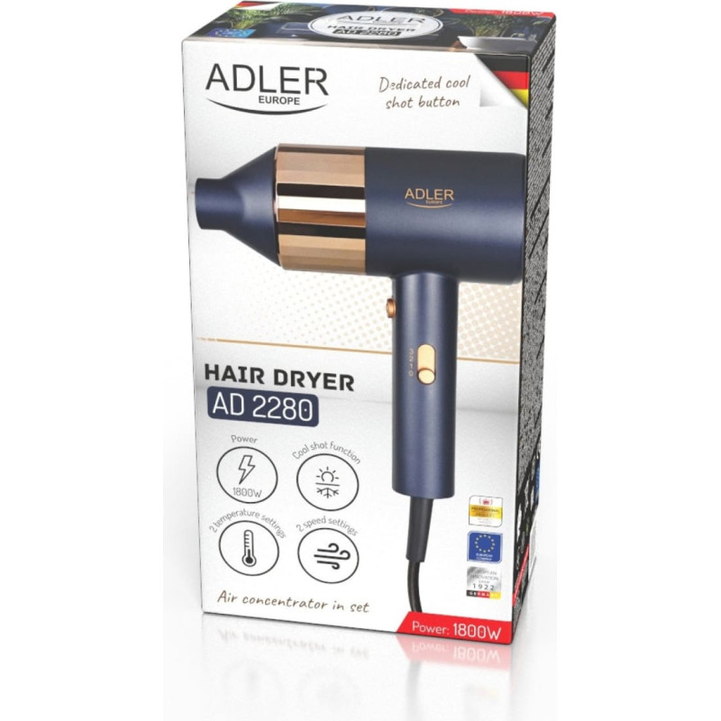 Adler AD 2280 Suszarka do włosów - 1800w