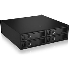 Icy Box IB-2242U2K 13,3 cm (5.25") Atminties disko dėklas Juoda