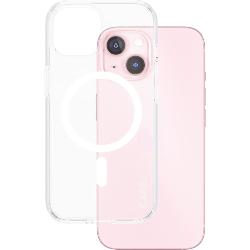 Panzerglass CARE by &reg; Flagship Case Transparent Urban Combat w. White MagSafe iPhone 15 mobiliojo telefono dėklas 15,5 cm (6.1") Permatomas