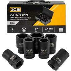 JCB NASADKI UDAROWE DŁ.kpl.  7el. 1"  6-KĄT. (24-46mm)