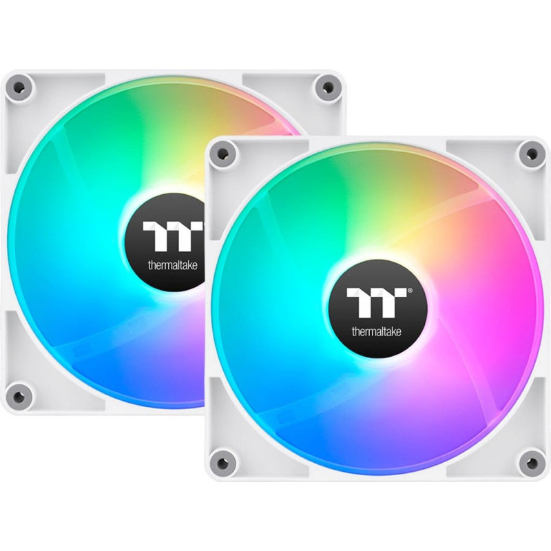 Thermaltake CT140 Reverse ARGB Sync PC Cooling Fan White (Pack of 2, Reverse, 140 mm)
