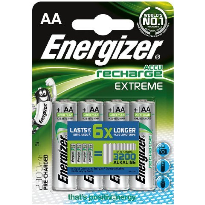 Energizer | AA/HR6 | 2300 mAh | Rechargeable Accu Extreme Ni-MH | 4 pc(s)