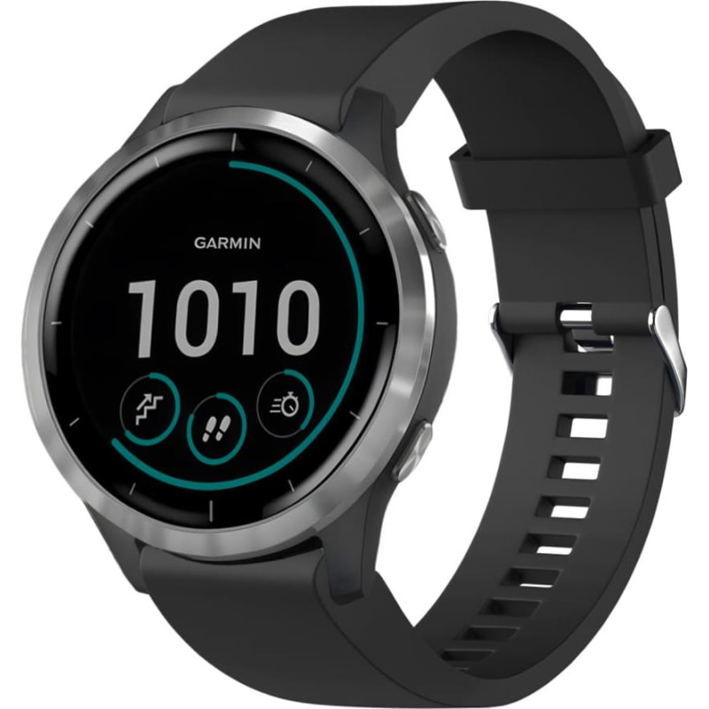 Fixed | Silicone Strap for Garmin QuickFit 20mm | Black