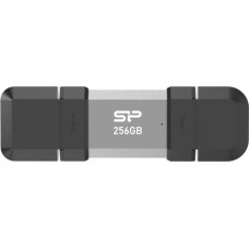 Silicon Power Dual USB Drive | Mobile C51 | 256 GB | USB Type-A and USB Type-C | Silver