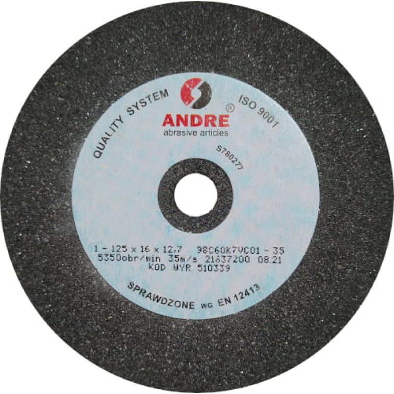 Andre ŚCIERNICA PŁASKA 125mm x 16mm x 12,7mm 98C60K7VC01-35 CZARNA "TYP 1"