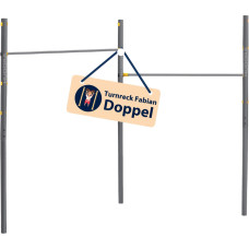 Hudora Fabian Pro Double Gymnastic Bar, Fitness Equipment Grey