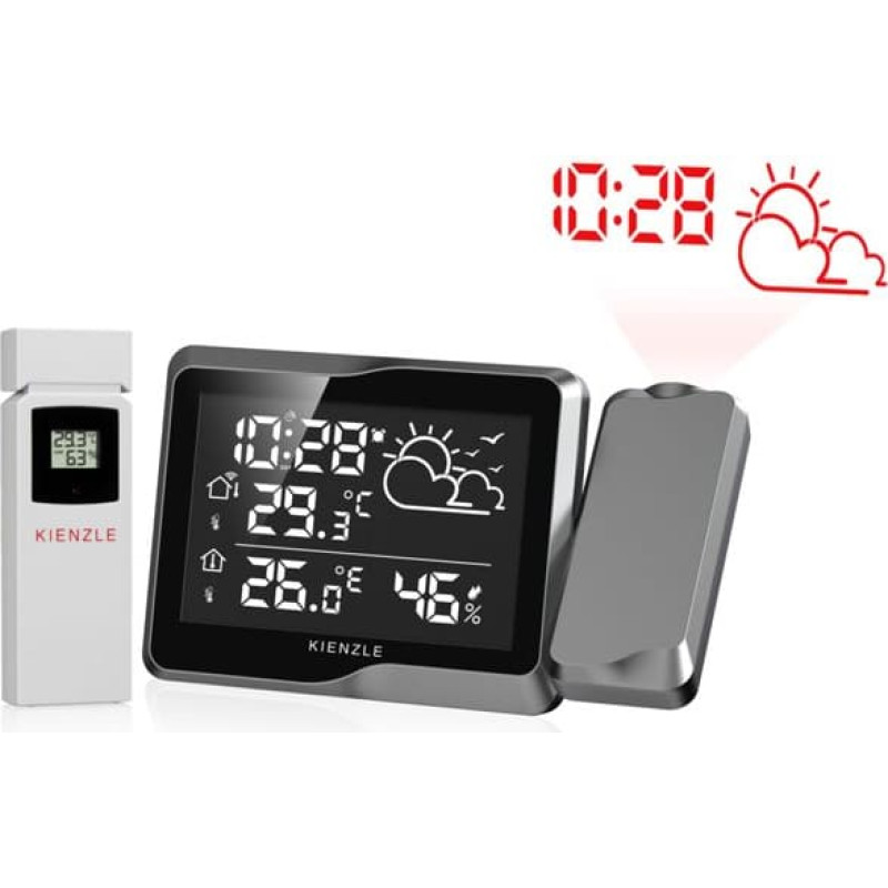 Kienzle Funk DCF Wetterstation mit Wand-Projektion