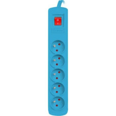 Natec Power strip Natec Bercy 400 overvoltage 5 sockets 1.5 m blue (NSP-1716)