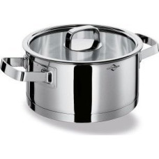 Kuchenprofi Garnek niski z pokrywą, stal nierdzewna/szkło, 2,5 l, śred. 20 x 9,5 cm San Remo / Kuchenprofi