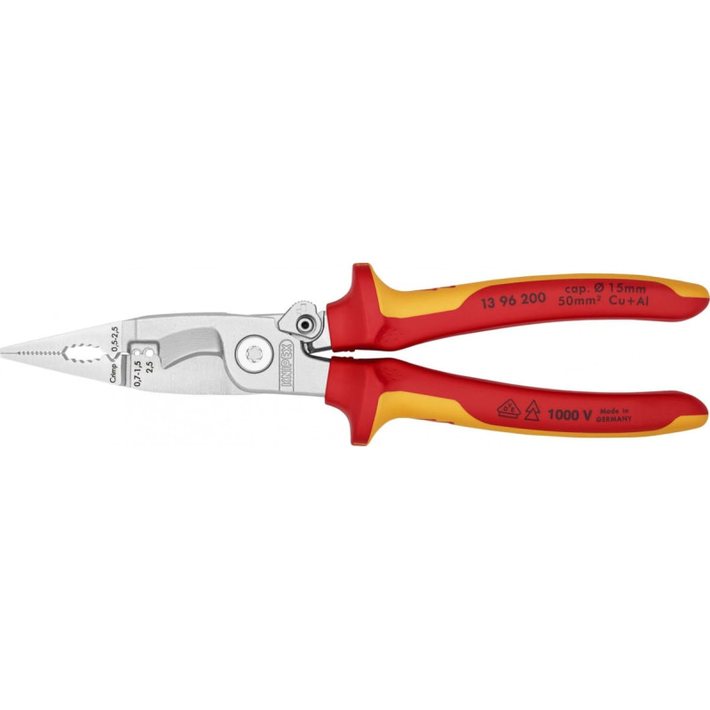 Knipex Electro-installation pliers 6w1 200mm 1000V VDE (13 96 200)