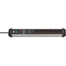 Brennenstuhl Power strip Brennenstuhl Premium-Protect-Line overvoltage 6 sockets 3 m black and silver (1391014600)