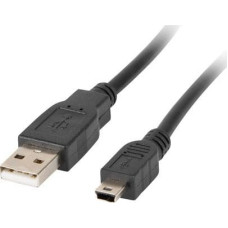 Lanberg Mini USB to USB Type-A 2.0 Cable, 1.8 m | CA-USBK-10CC-0018-BK | Mini USB to USB Type-A