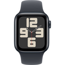 Apple Watch SE, Smartwatch (black, aluminum, 40 mm, midnight sport band S/M, cellular)