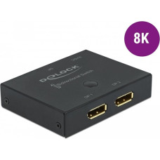 Delock  DisplayPort 2 - 1 Switch bidirectional 8K 30 Hz, DisplayPort switch