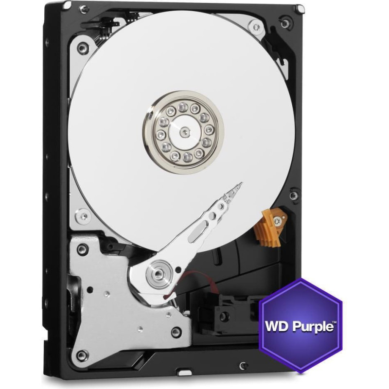 Western Digital HDD|WESTERN DIGITAL|Purple|1TB|SATA 3.0|64 MB|5400 rpm|3,5"|WD10PURZ