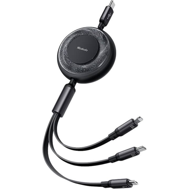 Mcdodo 3in1 USB to USB-C / Lightning / Micro USB Cable, Mcdodo CA-5220, 1.2m (Black)