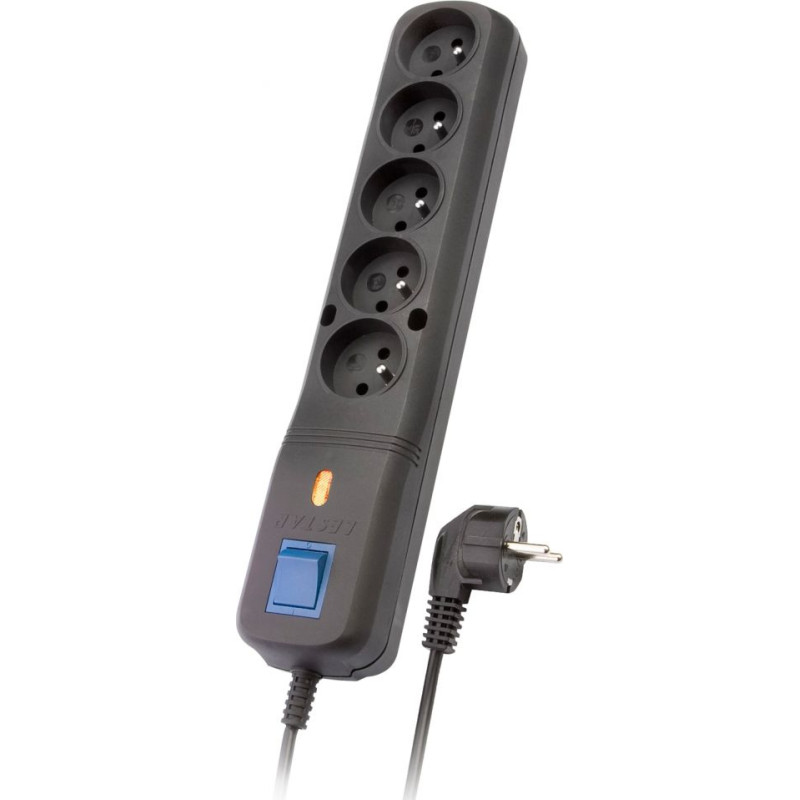 Lestar Power strip Lestar LF-530WA 5+ overvoltage 5 sockets 1.5 m black