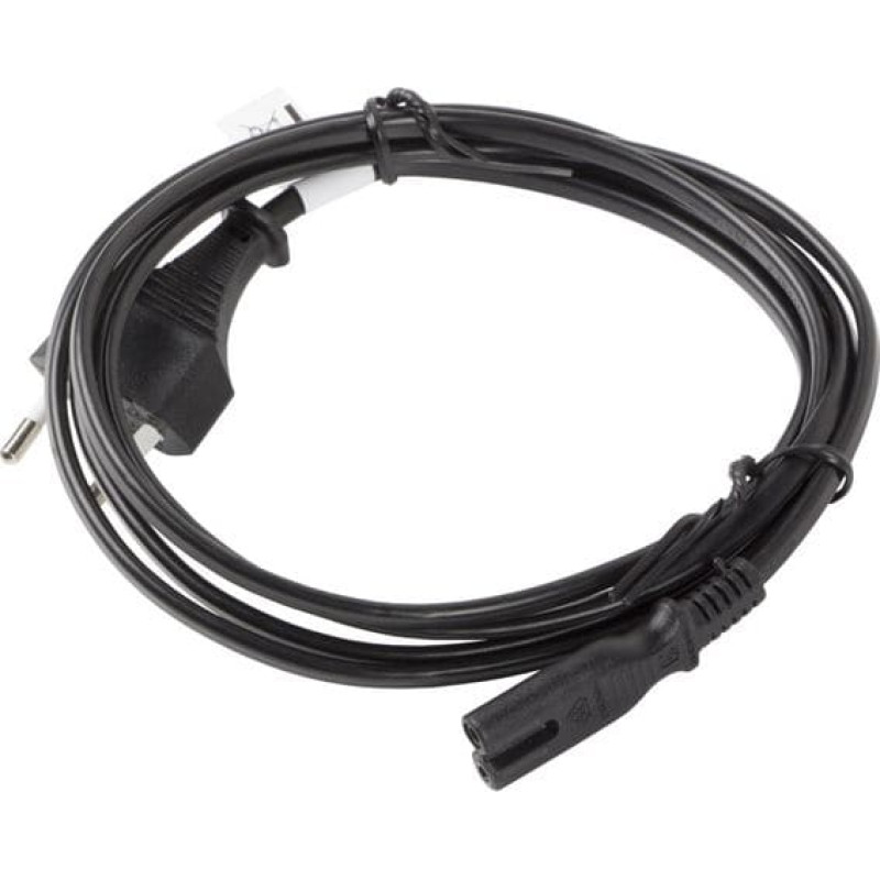 Lanberg Power cable Lanberg radio CEE 7/16 - IEC 320 C7, 1.8m, black (CA-C7CA-11CC-0018-BK)