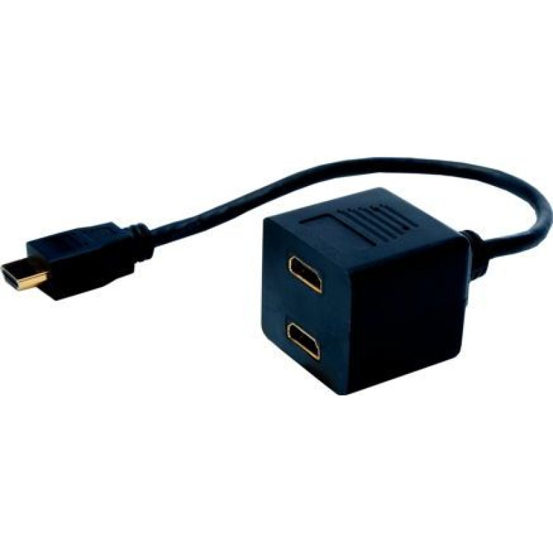 Digitus HDMI HDMI x2, 0.2m, Black (AK-330400-002-S)
