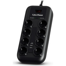Cyberpower P0820SUF0-DE viršįtampių ribotuvas Juoda 8 AC išvestis(ys / čių) 200 - 250 V 1,8 m