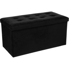 Atmosphera Puff quilted Adaline Black 76x38 cm