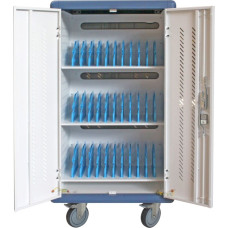 Techly I-CABINET-30DTY ne&scaron;iojamų įrenginių tvarkymo vežimėlis / spinta Laisvai stovintis Balta, Mėlyna