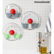 Innovagoods Zestaw 3 Samoprzylepnych Uchwyt&oacute;w na Pokrywki Kuchenne Smarack InnovaGoods